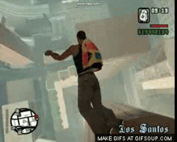 GTA Guy Falling From Building GIF