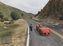 GTA Guy Floating Mid Air GIF