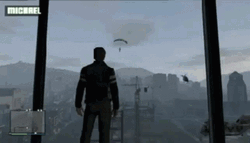 GTA Parachute Epic Fail GIF