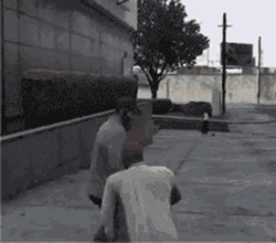 Gta Wasted Bumping On The Post GIF