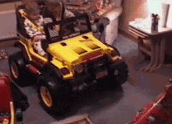 Gta5 Waster Kid Riding Electric Toy Car GIF