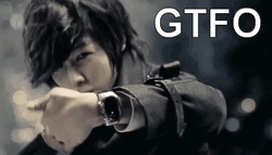 Gtfo Jung Ji-Hoon In Black And White GIF