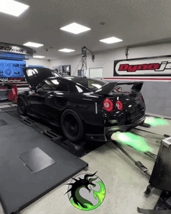 Gtr Black Green Flame GIF