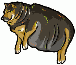 Guard Dog Having Diabeetus GIF