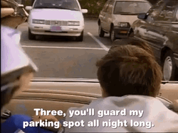 Guard Parking Slot All Night Long Movie Clip GIF