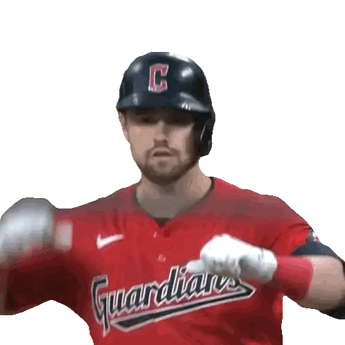 Guardians Baseball Player Holding Bat Sticker