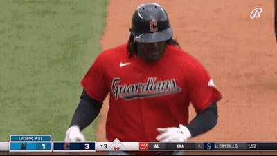 Guardians Baseball Player Running On Field GIF