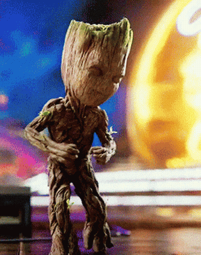 Guardians Of The Galaxy Groot Statue GIF