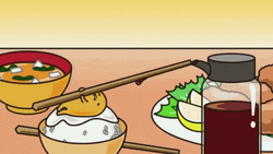 Gudetama Lazy Egg Soy Sauce Meal GIF