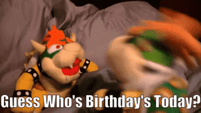 Guess Who's Birthday Is Today Message On Screen GIF