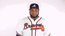 Guillermo Heredia Waving Braves Chop GIF
