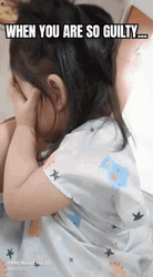 Guilty Baby Trying To Take A Peak GIF