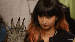 Guilty Girl Putting Her Dragon Hands Up  GIF