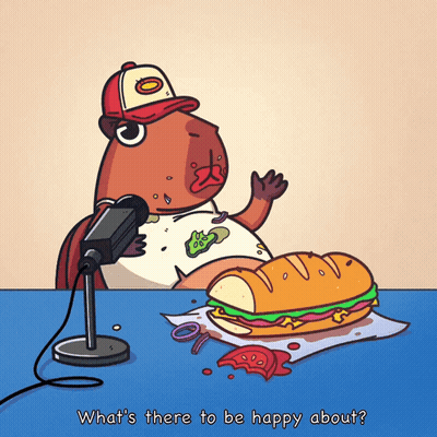 Guinea Pig At Microphone What's There To Be Happy About GIF