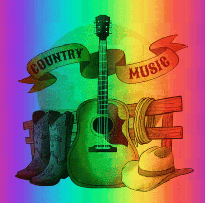 Guitar Cowboy Boots Hat Saying Country Music GIF