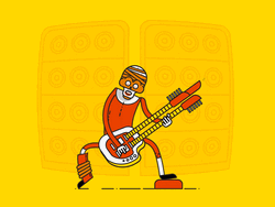 Guitar Playing Of A Skeleton GIF