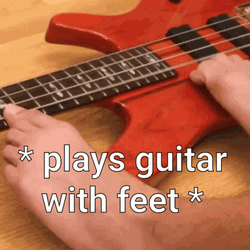 Guitar Playing With Feet GIF