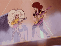 Guitar Rock N Roll 80s Cartoon