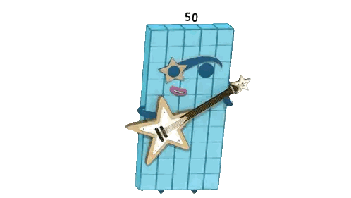 Guitar With Star Cartoon Sticker