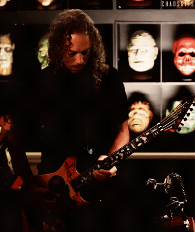 Guitarist With Skull Display Chaos GIF
