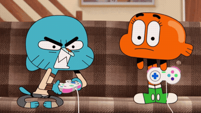 Gumball And Darwin Are Playing A Video Game Together GIF
