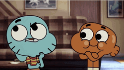 Gumball And Darwin Curious Thinking  GIF