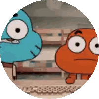 Gumball And Darwin Looking At Each Other Sticker