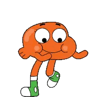 Gumball Character Wearing Green Socks Sticker