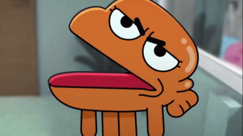 Gumball Character With Red Mouth GIF