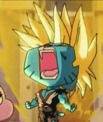 Gumball Creating Super Saiyan GIF