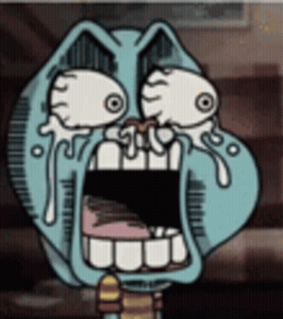 Gumball Crying With Open Mouth GIF