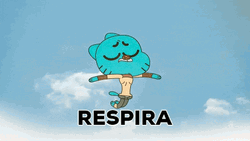 Gumball Floating In Respira GIF