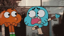 Gumball Freaked Out Hand Gesture  GIF