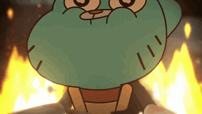 Gumball From The Amazing World Of Gumball By Burning Fire GIF