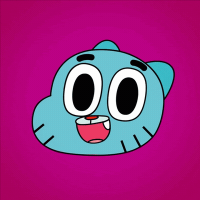 Gumball From The Amazing World Of Gumball Is Shown On A Purple Background GIF