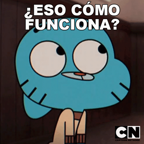 Gumball From The Amazing World Of Gumball Says " Eso Como Funciona " In Spanish GIF