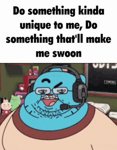 Gumball From The Amazing World Wearing Headset GIF