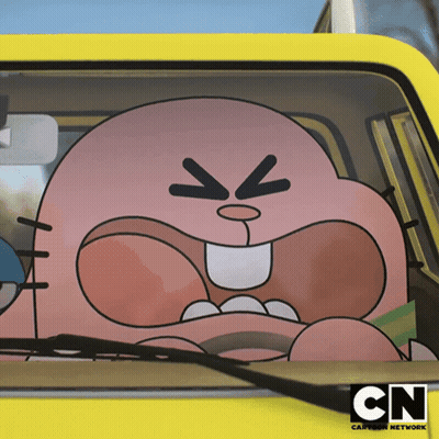 Gumball In Yellow Car GIF
