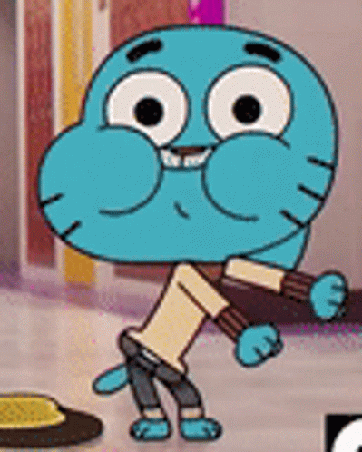 Gumball Is A Cartoon Character From The Amazing World Of Gumball And Is Dancing . GIF