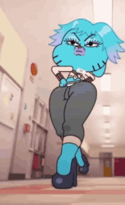 Gumball Standing In Hallway GIF