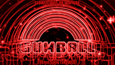 Gumball Theme Song Slowed Is Displayed On A Red Background GIF