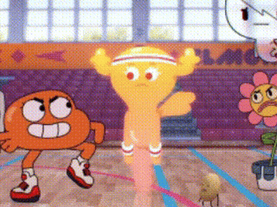 Gumball Word On Wall Behind Cartoon Character GIF