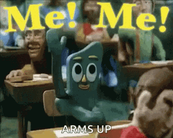 Gumby Arm Up In Classes GIF
