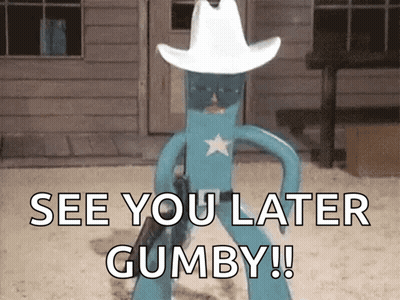 Gumby Cowboy Saying See You Later GIF
