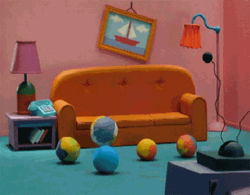 Gumby Sitting Down With The Simpsons GIF