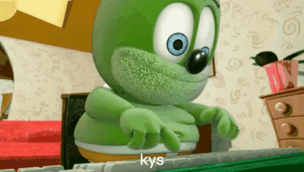Gummy Bear Keyboard Typing GIF