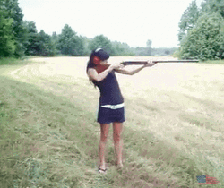Gun Shooting Epic Fail Reverse Fall GIF