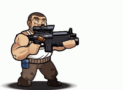 Gun Shooting Game Cartoon Man GIF