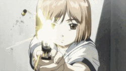 Gun Shooting Gunslinger Girl Manga GIF