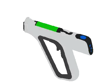 Gun With Green Stripe Sticker